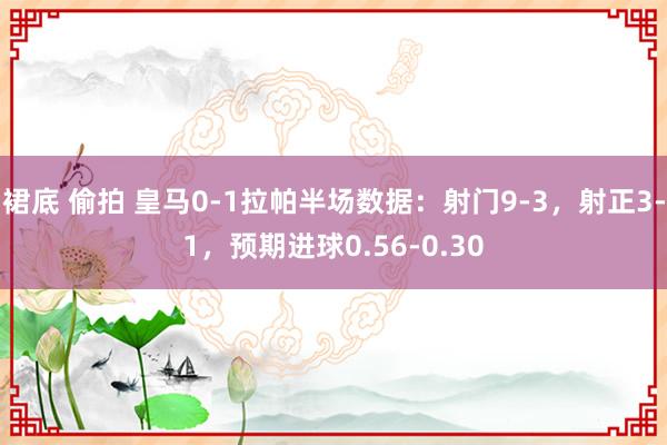 裙底 偷拍 皇马0-1拉帕半场数据：射门9-3，射正3-1，预期进球0.56-0.30