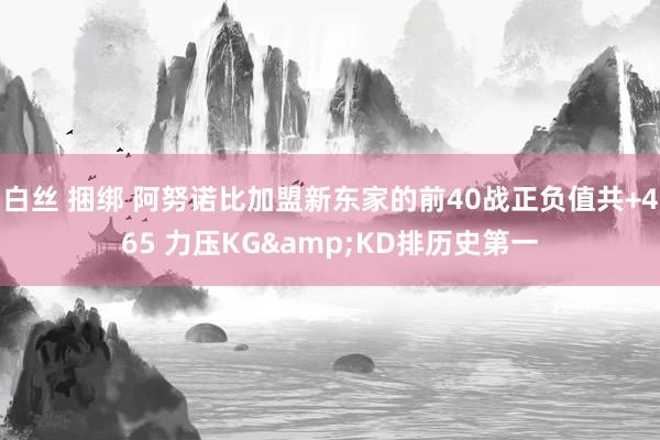 白丝 捆绑 阿努诺比加盟新东家的前40战正负值共+465 力压KG&KD排历史第一